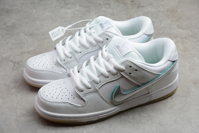 nike sb dunk low Di*m*nd supply co white Di*m*nd bv1310-100
